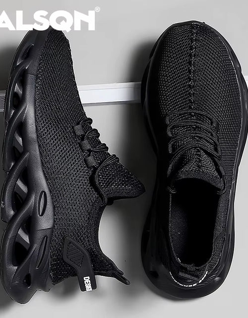 Load image into Gallery viewer, Men Sports Running Black Jogging Shoes Casual Sneakers Brown Outdoor Breathable Mesh Women Light Shock-Absorption Black Tennis
