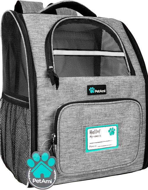 Load image into Gallery viewer, Dog Backpack Carrier for Small Large Cat, Pet, Puppy, Ventilated Pet Hiking Backpack Travel Bag, Airline Approved Cat Backpack Carrier, Camping Biking Dog Bag up to 18Lbs Pet, Grey
