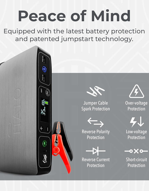 Load image into Gallery viewer, Bolt Air 58830 Portable Car Battery Jump Starter | 100 PSI Air Compressor, 58.8Wh USB Power Bank, Emergency Floodlight &amp; Charger, Jumps Cars Suvs &amp; Trucks, Inflates Tires, TSA Approved — Gray

