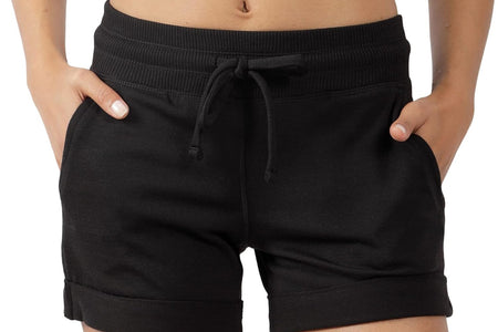 Soft Comfy Activewear Lounge Shorts with Pockets and Drawstring for Women