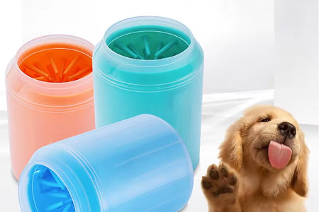 Dog Paw Cleaner Cup Soft Silicone Combs Portable Outdoor Pet Foot Washer Paw Clean Brush Quickly Wash Foot Cleaning Bucket