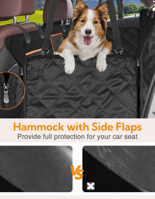 Load image into Gallery viewer, Dog Car Seat Cover for Back Seat,600D Heavy Duty Dog Hammock for Car with Side Flap,100% Waterproof Pet Backseat Cover, Anti-Scratch Nonslip Pet Seat Protector for Cars Trucks and SUV

