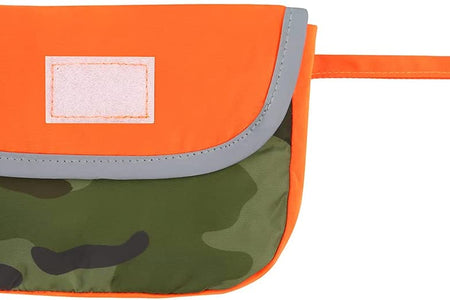 Reversible Dog Raincoat Hooded Slicker Poncho Rain Coat Jacket for Small Medium Large Dogs Camo Orange - L