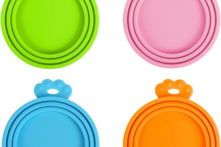 Silicone Pet Can Lids, Dog Cat Food Can Cover, Universal Size Can Tops, 1 Fit 3 Standard Size Food Cans, BPA Free Dishwasher Safe