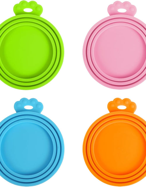 Load image into Gallery viewer, Silicone Pet Can Lids, Dog Cat Food Can Cover, Universal Size Can Tops, 1 Fit 3 Standard Size Food Cans, BPA Free Dishwasher Safe
