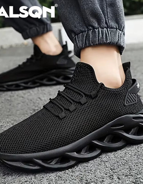 Load image into Gallery viewer, Men Sports Running Black Jogging Shoes Casual Sneakers Brown Outdoor Breathable Mesh Women Light Shock-Absorption Black Tennis
