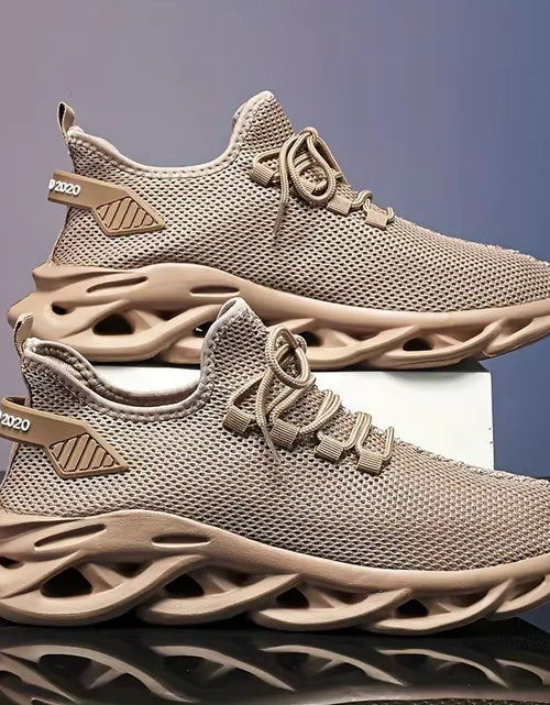 Load image into Gallery viewer, Men Sports Running Black Jogging Shoes Casual Sneakers Brown Outdoor Breathable Mesh Women Light Shock-Absorption Black Tennis
