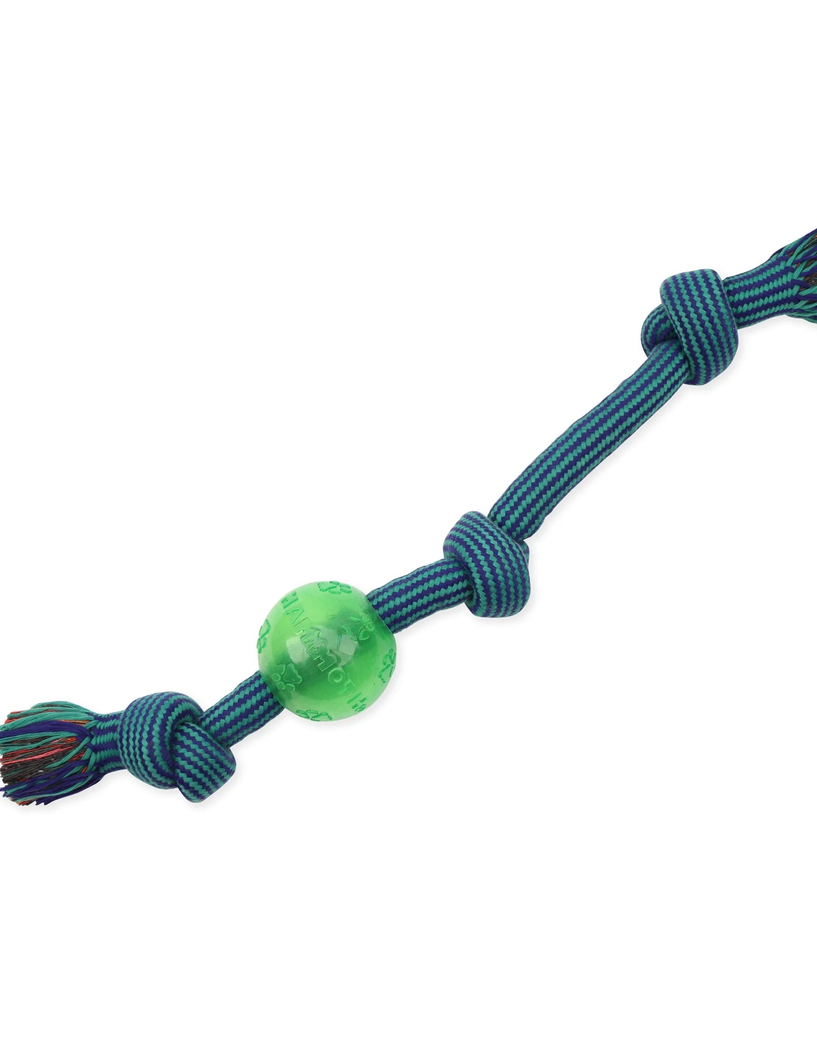 Flossy Chews Extra 3 Knot Tug with TPR Ball Rope Dog Toy, Large, 20"