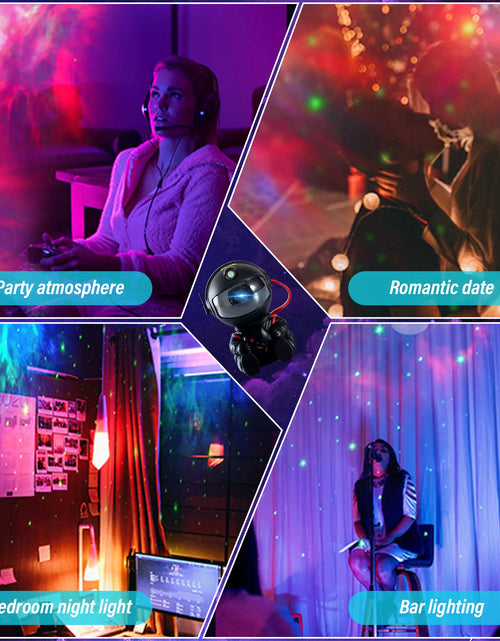 Load image into Gallery viewer, Astronaut Galaxy Projector, Starry Sky Nebula Projection Night Light with Remote Control and Timer, Suitable for Bedroom and Party Decoration
